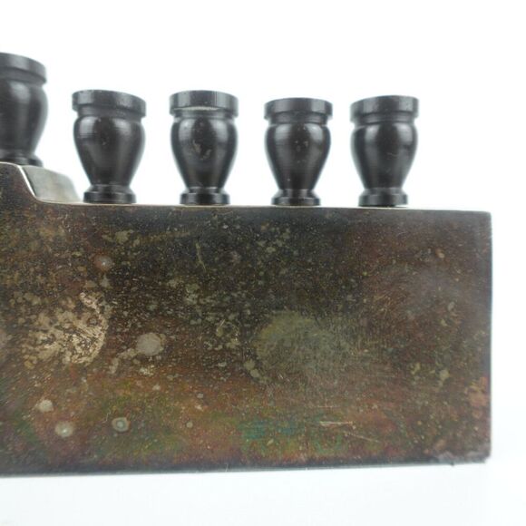 Zodax Heavy Metal Menorah Candle Holder Featuring Made in India - Picture 4 of 16